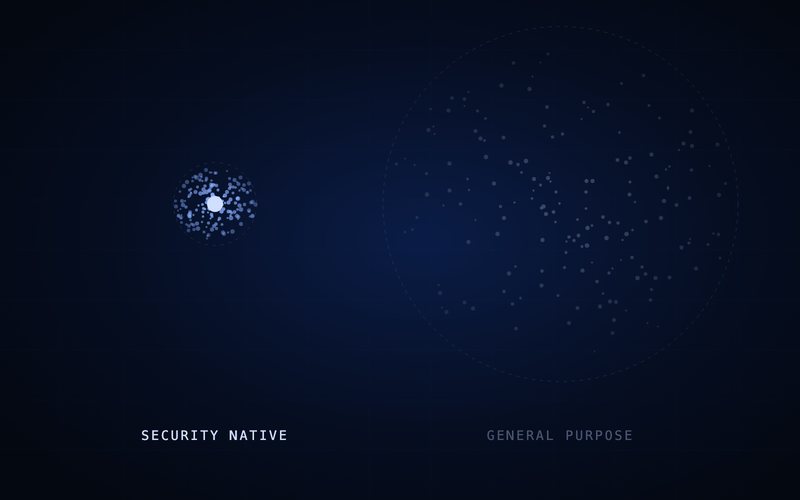 Spharaka diagram: a general-purpose model spread thin against a domain-trained one.
